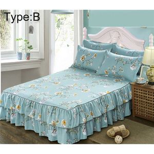 Schuren Sprei Queen Bed Rok Verdikte Hoeslaken Enkele Tweepersoonsbed Dust Ruffle Prinses Bedsheet Kussensloop