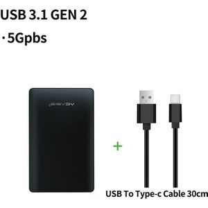 Acasistype-C Mobiele Harde Schijf Box 2.5-Inch Externe Harde Schijf Case Universele USB3.0 Sata Beschermende Desktop Reading shell
