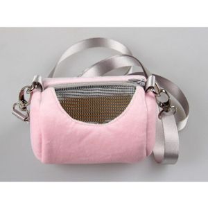 Kleine Pet Hamster Rat Carrier Bag Roze Grey Kleuren Mini Stof met Schouderriem Reistas Hamster Producten