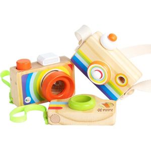 Kids Houten Speelgoed Simulatie Camera Caleidoscoop Educatief Speelgoed Voor Kinderen Leren Camera Speelgoed Willekeurige Kleur