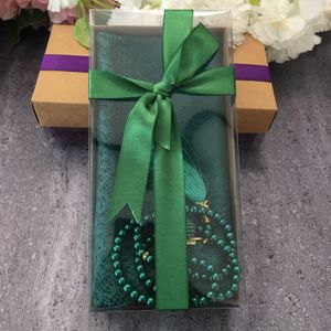 Groene Sjaal Tasbeeh Set, Sjaals Islamitische Moslim , Sjaals Voor Vrouw, Islamitische Voor Moeder, eid , Moslim , Emerald