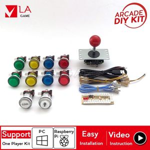 1 Speler Arcade Diy Placa Nul Vertraging Arcade Om Pc Rasberry Pi 4 Arcade Diy Kit Arcade Led Knoppen Joystick pc Jamma Arcade Games