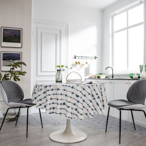 Ronde Tafelkleed - Diameter 150 cm - Katoen Linnen - Modern - Floral Print