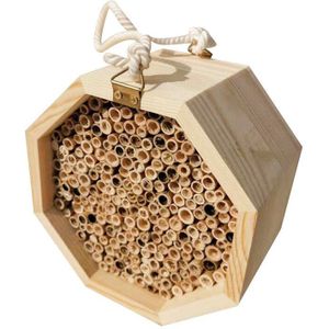 Afbc Handgemaakte Natuurlijke Bamboe Bijenkorf Mason Bee Huis Trekt Vreedzame Bee Bestuivers Voor De Tuin