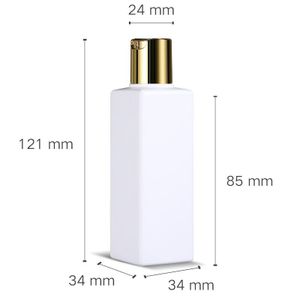 Umetass 100Ml Lege Plastic Fles Met Goud Disc Cap Vierkante Cosmetische Vloeibare Container Food Grade Hdpe Flessen 50 Stks/partij