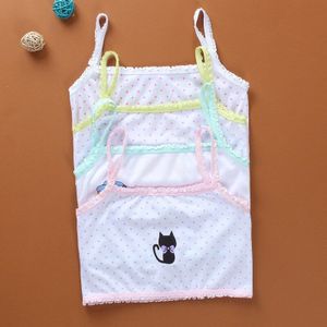 3Pcs Kinderen Meisjes Kleine Vest Korte Beha Ontwikkeling Stage Student Sling Kant Katoen Tube Top Ondergoed Zomer