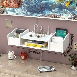 Punch-Gratis Router Wifi Woonkamer Socket Set-Top Box Rack Rack Router Opbergdoos Muur Opknoping Decoratieve partitie Slaapkamer