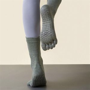 Herfst Winter Dikker Yoga Sokken Slipper Ademend Anti Slip Voor Dame Pilates Ballet Hak Dans Compressie Sokken Voor Dames