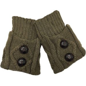 Vrouwen Gebreide Been Warmer Korte Laars Manchetten Knoppen Haak Boot Sokken Gebreide Slobkousen Beenwarmers Voor Herfst/Winter