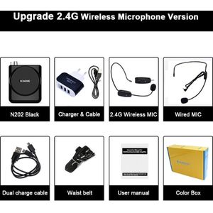 NEWGOOD Speaker voice versterker Mini megafoon draagbare voice versterkers voor leraren Luidspreker Ondersteuning USB disk TF card
