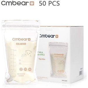 Cmbear 50 Stuks 220Ml Melk Vriezer Zakken Moeder Melk Babyvoeding Opslag Moedermelk Opbergtas Baby Veilig Voeden tassen Voeden