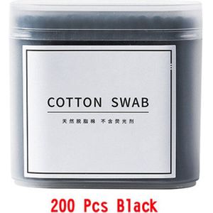 100/200 Pcs/Box Dubbele Hoofd Baby Wattenstaafje Pluizende Papier Sticks Wegwerp Wattenstaafjes Zachte Kids Neus Oren clean Stick