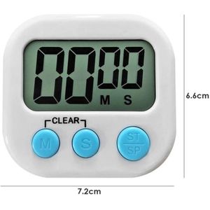 Kookwekker Vierkante Koken Countdown Ultradunne Lcd Digitale Scherm Countdown Alarm Slaap Stopwatch Thermometer Klok