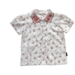 Meisje Zomer Korte Mouwen Bloem Shirt Kids Kinderen Mode Blouse