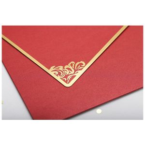 25 Stuks 195X135Mm (7.6X5.2Inch) dikker Kleur Envelop Met Goud Stempelen Bruiloft Uitnodiging Envelop