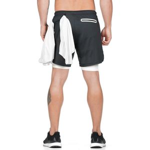 Mannen Shorts Quick Dry Dubbeldeks Casual Fitness Half Broek Voor Workout Training Running Sportkleding Levert