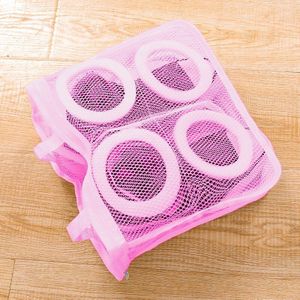 Polyester Mesh Wassen Schoenen Zak Wasmachine Wasserij Tassen Voor Sneakers Draagbare Huishoudelijke Opknoping Droge Schoenen Tassen