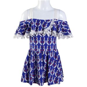 Tiener Meisje Badpak Jurk 6-13 Jaar Kant Een Stuk Rok Badpak Off Shoulder Beach Wear Student Pak zwemmen Slijtage