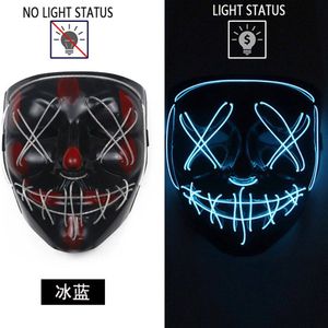 Neon Masker Led Light Up Party Maskers De Purge Verkiezing Jaar Grote Grappige Maskers Festival Cosplay Kostuum Levert Glow Dark props