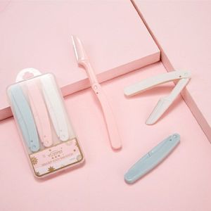 3Pcs Wenkbrauw Trimmer Wenkbrauw Scheerapparaat Scheermes Blade Eye Brow Shaper Gezicht Razor Facial Hair Remover Voor Vrouwen Beauty Make-Up gereedschap