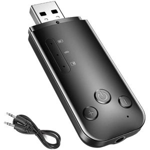 Bluetooth Ontvanger Zender, Bluetooth 5.0 3 In 1 Bluetooth Adapter Voor Tv/Auto Ondersteuning, usb En Fm Verbinding