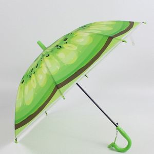 YADA Transparante PVC Watermeloen Fruit Paraplu Voor Jongens Meisjes Clear Lange Paraplu Kid Gebogen Handvat DIY Paraplu YS714