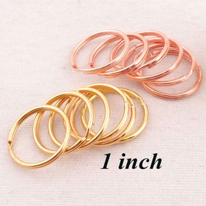 50 Stuks Sleutelhangers 25 Mm Goud/Rose Gold Key Ring Sleutelhanger Split Sleutelring Fob Split Ringen bevindingen