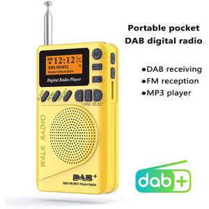 Draagbare Mini Radio Receiver Pocket Dab/Dab + Digitale Radio Fm Lcd Display Goede Sound Speaker Lange Levensduur Batterij