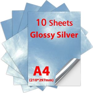 10 Sheets Printable Vinyl Sticker Papier Glossy Lijm Kopieerpapier 216*279Mm Vinyl Papier Voor Inkjet Printer diy Ambachten