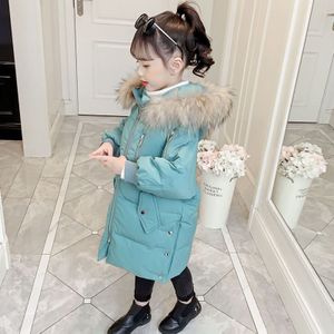 Winter Kinderen Casual Bovenkleding Jas Meisje Warme Capuchon Kinderen Katoen Gevoerde Kleding Kids Warme Beneden Parka w744