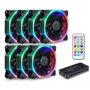 Sxdool 120 Mm Fan Rgb Computer Pc Case Fan Rgb Passen Led Fan Speed 120 Mm Stille Remote Computer Koeler cooling Rgb Case Fans