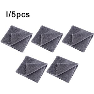 5Pcs Wasstraat Microfiber Handdoek Reiniging Drogen Auto Poetsdoek Zacht Edgeless Detaillering Waxen Handdoek Car Care Doek 40x40cm