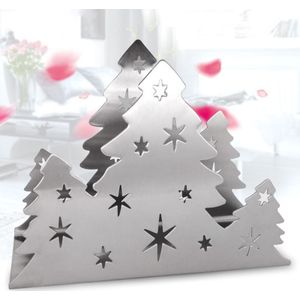 Rvs Servettenhouder Tissue Stand Rack Papier Serviette Dispenser Voor Kerst Eettafel Aanrecht Decoratie