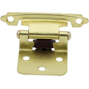 Zelf Close Kabinet Scharnieren Brushed Nikkel Kabinet Scharnieren Variabele Overlay Deur Scharnieren Gezicht Mount Zwarte Scharnier 1 Paar (2 eenheden)