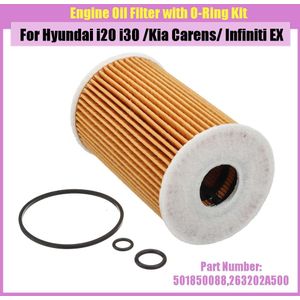 Motor Olie Filter met O-Ring Kit Voor Hyundai i20 i30/Kia Carens Optima Rio Sorento/Infiniti EX #501850088, 263202A500