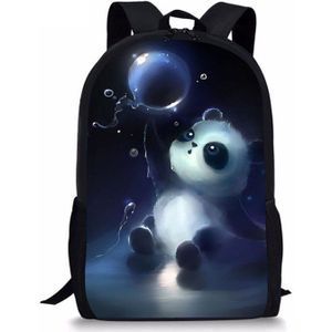 Koko Kat Kinderen Schooltas 3 stks/set 16 Inch Grappige Panda Afdrukken Rugzak Meisjes Jongens Boek Bag Tiener Satchel Mochila Escolare