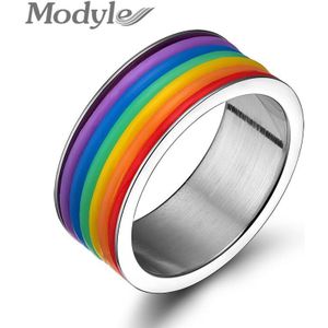 Supply Regenboog Ringen Ringen Voor Mannen En Vrouwen Rvs Selling Ring Rvs Sieraden
