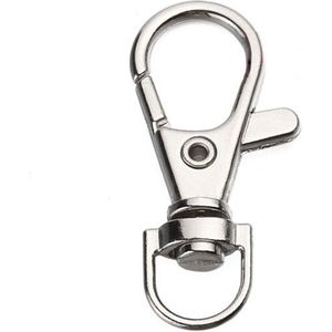 Metalen Karabijnhaak Clip Karabijn Swivel Trigger Haak Hond Gesp DIY Craft Sleutelhanger Outdoor Rugzak snap ring 10 pcs 6 maten