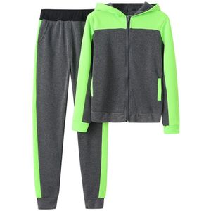 Vrouwen Sport Past Trainingspak Twee Delige Set Sportwear Vrouwen Effen Kleur Hooded Sweater En Broek Trainingspak Sport Pak # g4