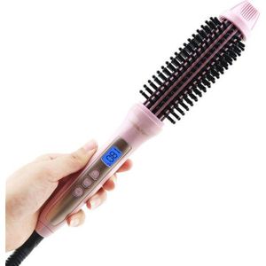 Lescolton Lcd Display 2 In 1 Keramische Stijltang Kam Hair Curler Curling Roller Schoonheidsverzorging Iron Borstel Kam