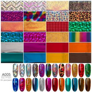 Luipaard Print Nagel Folie Stickers Set Nail Art Transfer Folies Sterrenhemel Adhesive Wraps Decoratie Manicure