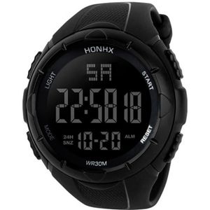Mannen Sport Elektronische Sport Horloge Groot Scherm Multifunctionele Stopwatch Fitness Wekker Led Light Display Digitale Horloge