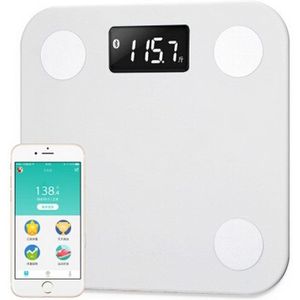 Wit Smart YUNMAI Mini Weegschalen Huishoudelijke Premium Ondersteuning Bluetooth APP Vet Percentage Digital Body Fat Weegschaal