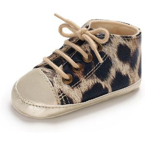 Pasgeboren Baby Schoenen Jongen Meisje Luipaard Pluis Zwarte Goud Hight Hak Katoen Zachte Zool Anti-Slip Babyschoenen Peuter wieg Schoenen