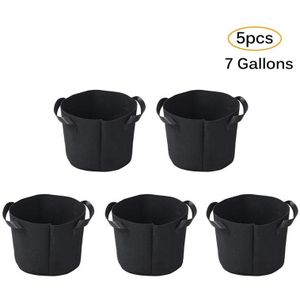 5 Pcs Groeien Zakken Ademend Niet-geweven Stof Bloempotten Aardappel Tomaat Aardbei Groente Fruit Plant Tuin Planter Bag handgrepen