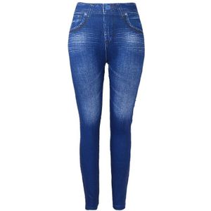 Vrouwen Fleece Gevoerde Winter Jeggings Faux Jeans Naadloze Hoge Taille Slanke Jeggings Leggings Vrouwen Fitness Broek