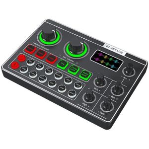Usb Headset Microfoon Mixer Webcast Geluidskaart-G7 Externe Geluidskaart Voor Telefoon Pc Computer