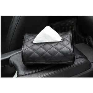 Auto Tissue Box Houder Pu Lederen Dashboard Servet Papier Doos Geval Houder Voor Home Office Auto Accessoires Zwart Roze