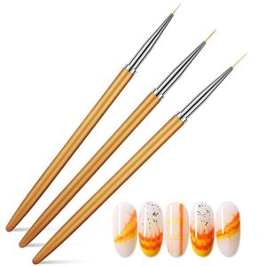 ROHWXY Schilderen Pen Acryl Nail Brush Nail Art Tekening Puntjes Liner Streep Pen Brush DIY Tips UV Manicure tool