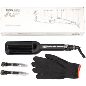 Haar Curler Drie Buis Krultang Grote Krulspelden Grote Golf Wand Keramische Triple Barrel Krulspelden Corrugation Voor Haar
